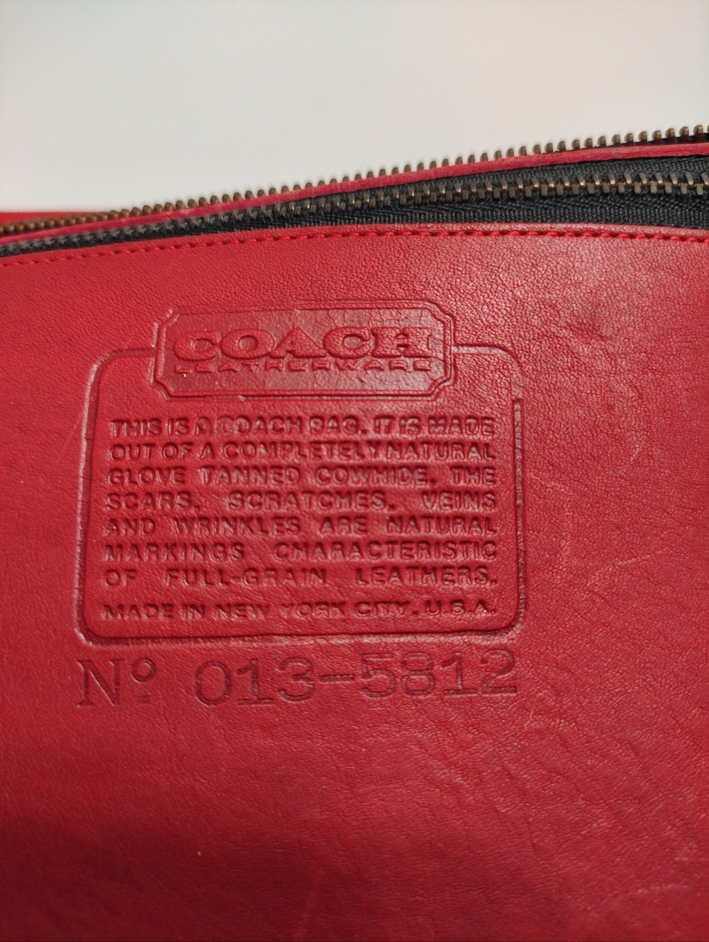 Vintage Coach 9820 Swagger Shoulder Bag Red Made in NYC - Picture 9 of 13